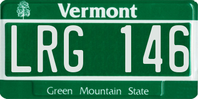 VT license plate LRG146
