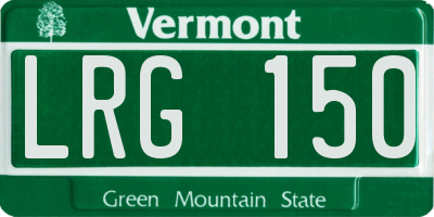 VT license plate LRG150