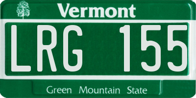 VT license plate LRG155