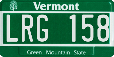 VT license plate LRG158
