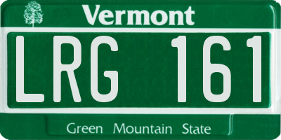 VT license plate LRG161