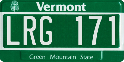 VT license plate LRG171