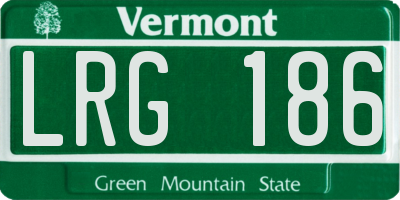VT license plate LRG186