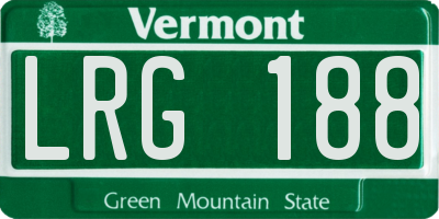 VT license plate LRG188