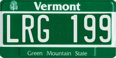 VT license plate LRG199