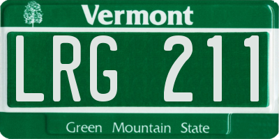 VT license plate LRG211