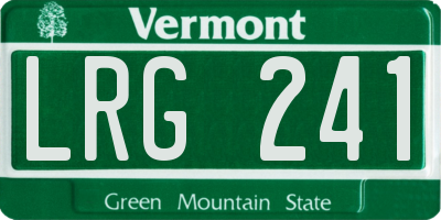 VT license plate LRG241