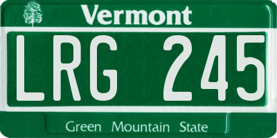 VT license plate LRG245