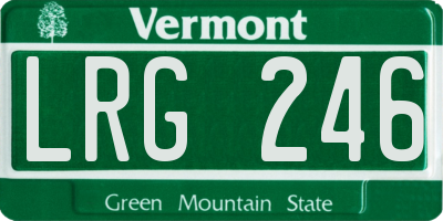 VT license plate LRG246