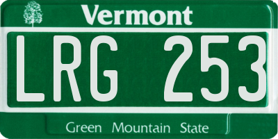VT license plate LRG253