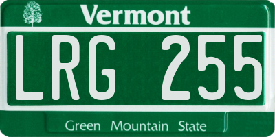 VT license plate LRG255