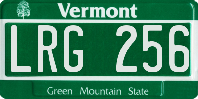 VT license plate LRG256