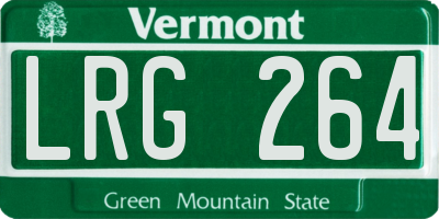 VT license plate LRG264