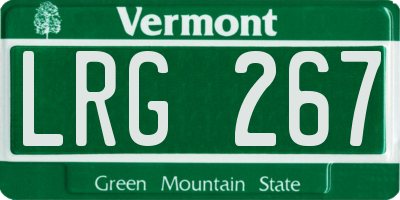 VT license plate LRG267