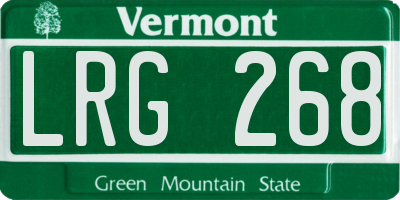 VT license plate LRG268