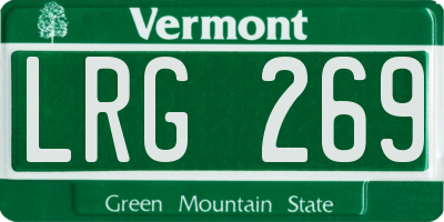 VT license plate LRG269