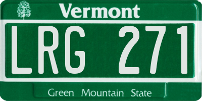 VT license plate LRG271