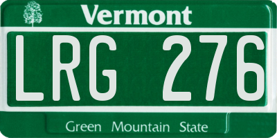 VT license plate LRG276