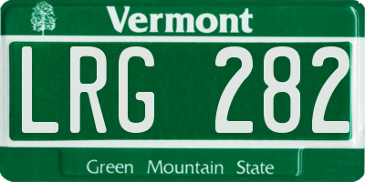 VT license plate LRG282