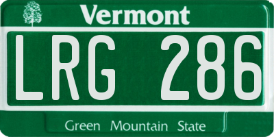 VT license plate LRG286