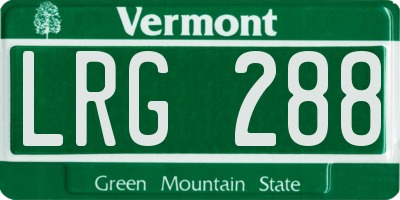 VT license plate LRG288