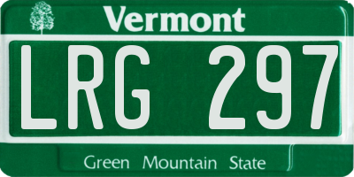 VT license plate LRG297
