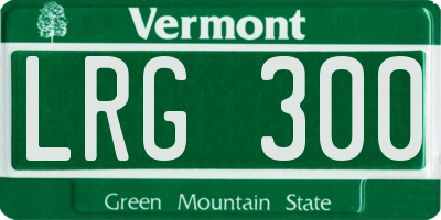 VT license plate LRG300