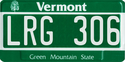 VT license plate LRG306