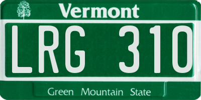 VT license plate LRG310
