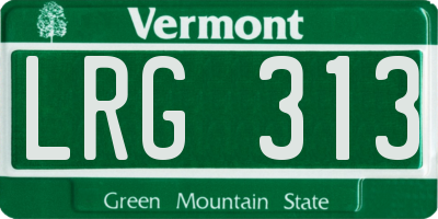 VT license plate LRG313