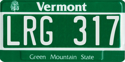 VT license plate LRG317