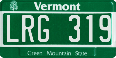 VT license plate LRG319