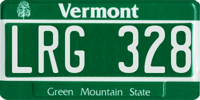 VT license plate LRG328
