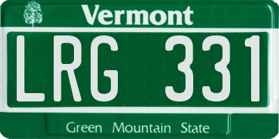 VT license plate LRG331