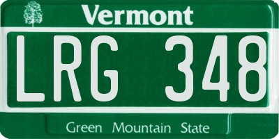 VT license plate LRG348