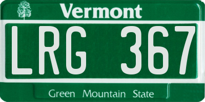 VT license plate LRG367