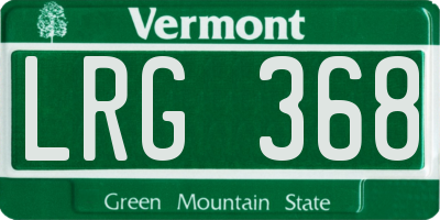 VT license plate LRG368