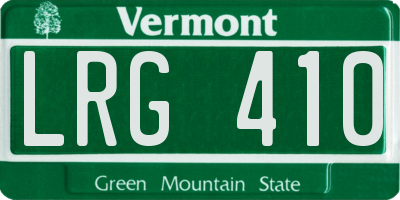 VT license plate LRG410