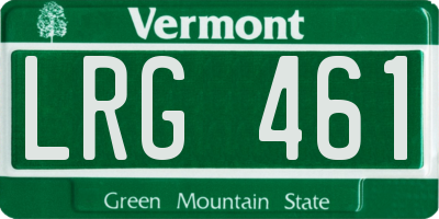 VT license plate LRG461
