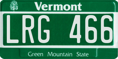 VT license plate LRG466