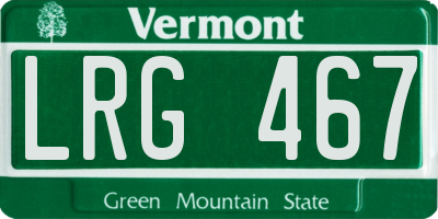 VT license plate LRG467