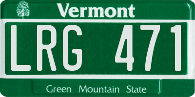 VT license plate LRG471