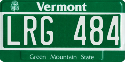 VT license plate LRG484