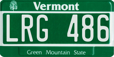 VT license plate LRG486