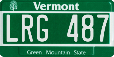 VT license plate LRG487
