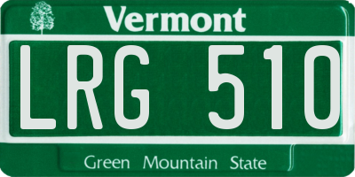 VT license plate LRG510