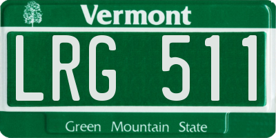 VT license plate LRG511