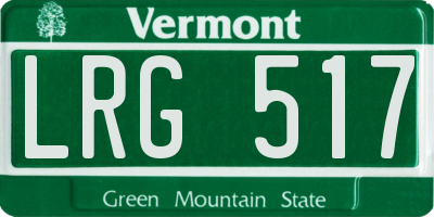 VT license plate LRG517