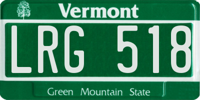 VT license plate LRG518