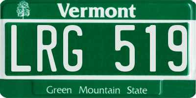 VT license plate LRG519
